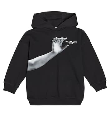 Sudadera con capucha de algodón | Balmain Kids