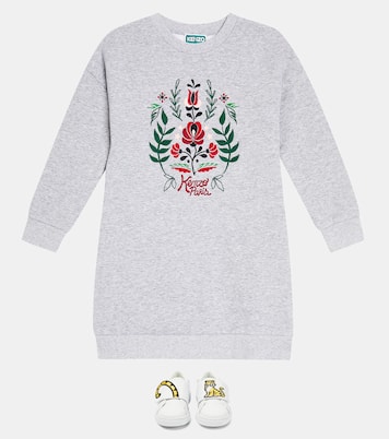 Besticktes Kleid aus Baumwoll-Jersey | Kenzo Kids