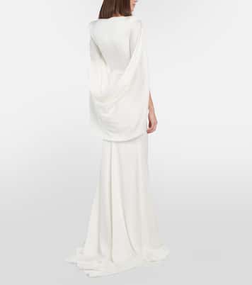 Bridal - Abito lungo Portrait in raso | Alex Perry