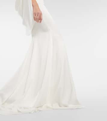 Bridal - Abito lungo Portrait in raso | Alex Perry