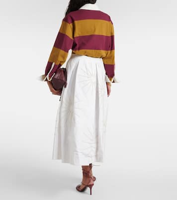 Sonie 임벨리시드 태피터 미디 스커트 | Dries Van Noten