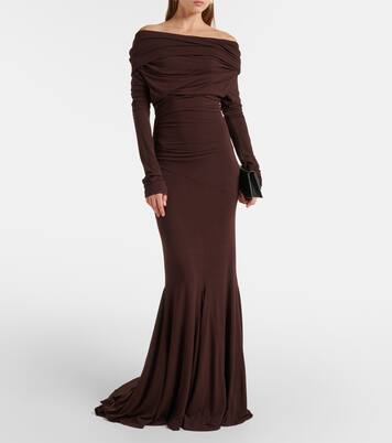Bound off-shoulder gown | Entire Studios