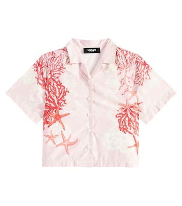 Camisa Barocco Sea de popelín de algodón | Versace Kids