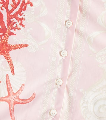Camisa Barocco Sea de popelín de algodón | Versace Kids