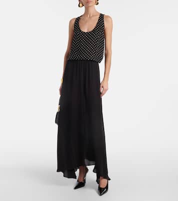 Tank top in seta a pois | Wardrobe.NYC