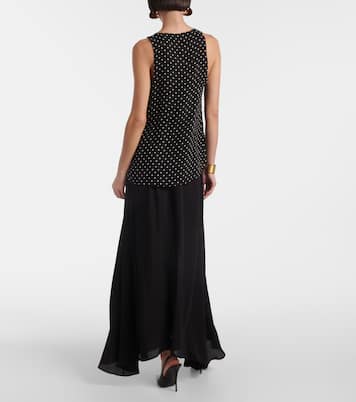 Tank top in seta a pois | Wardrobe.NYC
