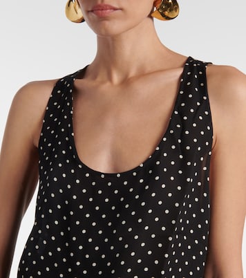 Tank top in seta a pois | Wardrobe.NYC