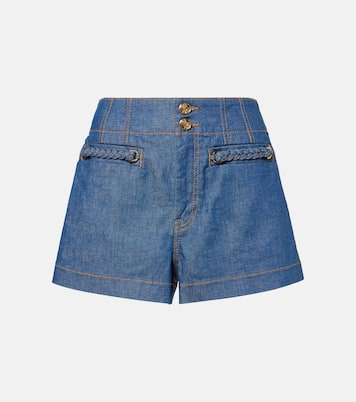 Shorts Wylie en denim de tiro alto | Zimmermann