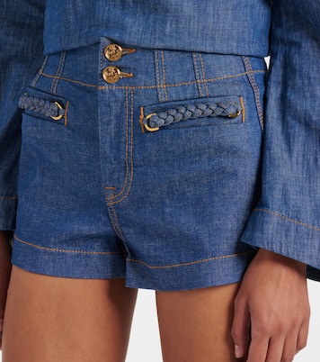 Shorts Wylie en denim de tiro alto | Zimmermann