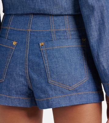 Shorts Wylie en denim de tiro alto | Zimmermann