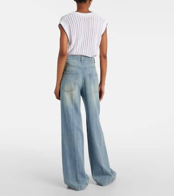 Jeans a gamba larga Low Slung | Brunello Cucinelli