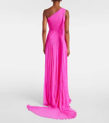 Robe longue en georgette de mousseline | Marmar Halim