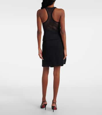 Tank top Scuba in mesh di cotone | Courrèges