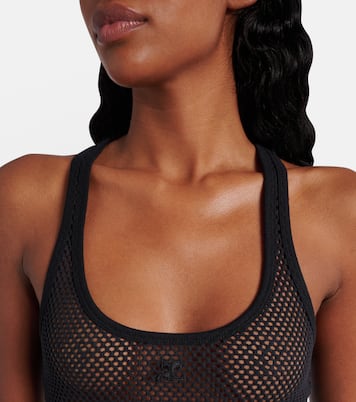 Tank top Scuba in mesh di cotone | Courrèges