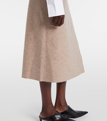 Falda midi en mezcla de lana | Jil Sander