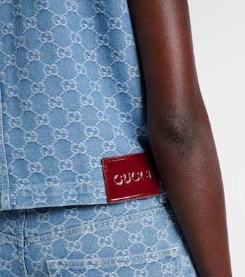 Veste sans manches GG en jean | Gucci