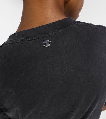 Printed cropped cotton jersey T-shirt | Rabanne