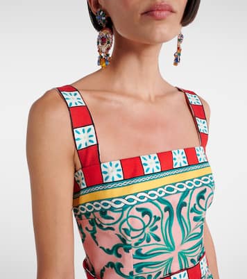 Printed cotton-blend minidress | Dolce&Gabbana