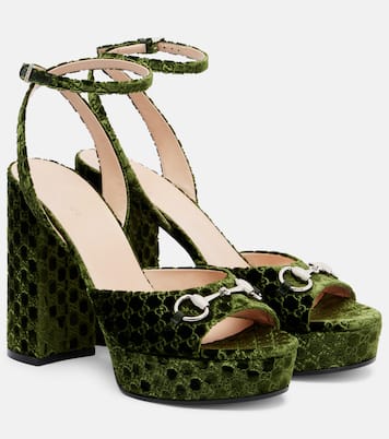Sandalias con plataforma Lady  GG con Horsebit | Gucci