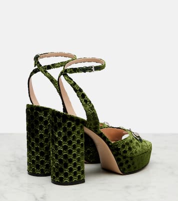 Sandalias con plataforma Lady  GG con Horsebit | Gucci