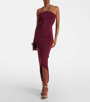 Halterneck midi dress | Galvan