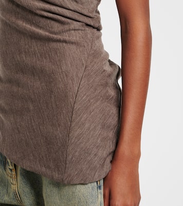 Draped asymmetric wool top | Entire Studios