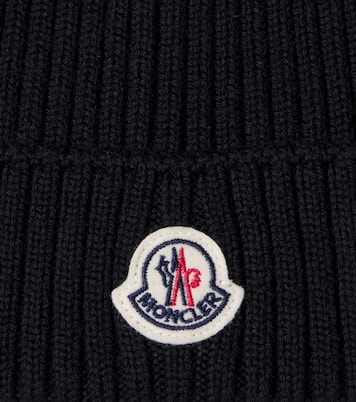 Logo virgin wool beanie | Moncler Enfant