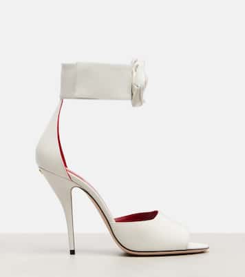 Sandali Drip Rose 105 in pelle con cristalli | Valentino Garavani