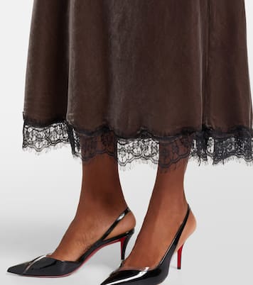 Alesha lace-trimmed velvet maxi dress | Rixo