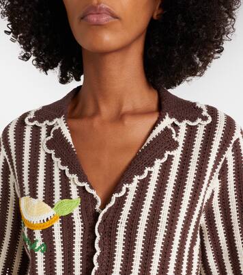 Sundae crochet cotton bowling shirt | Alémais