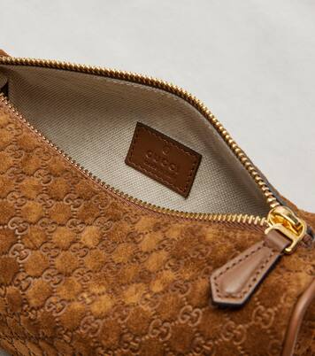Schultertasche GG aus Veloursleder | Gucci
