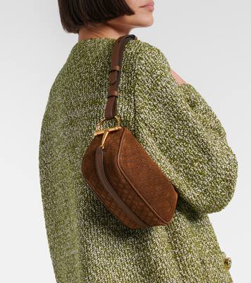 Schultertasche GG aus Veloursleder | Gucci