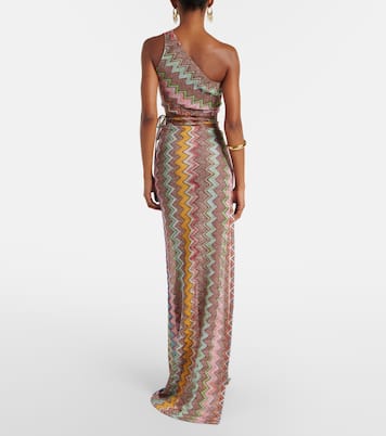 Zigzag lamé wrap skirt | Missoni