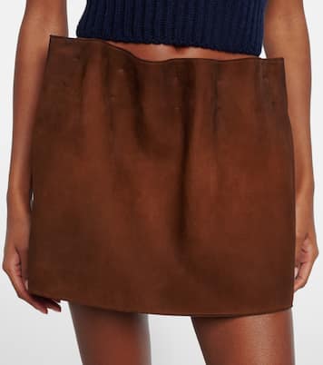 Minifalda de ante fruncida | Prada