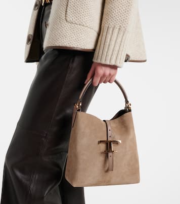 Tote Bag T Timeless aus Veloursleder | Tod's