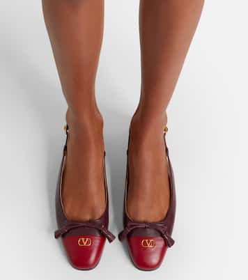 Bailarinas destalonadas Valet Du Roi de piel | Valentino Garavani