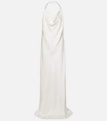 Crystal-embellished satin gown | Stella McCartney
