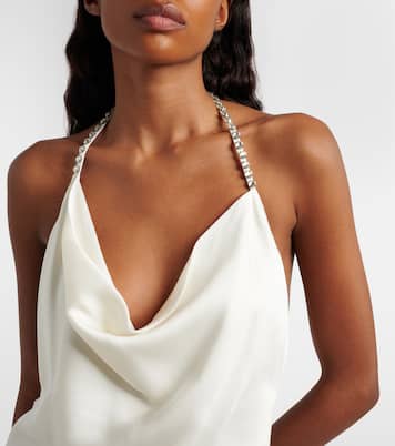 Crystal-embellished satin gown | Stella McCartney
