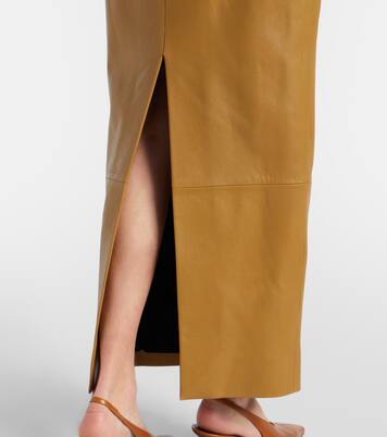 Winton leather maxi skirt | Khaite