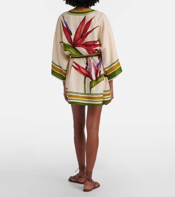 Strilitizia floral linen-blend kaftan | Farm Rio