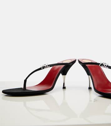 Jerry crêpe satin thong sandals | Saint Laurent
