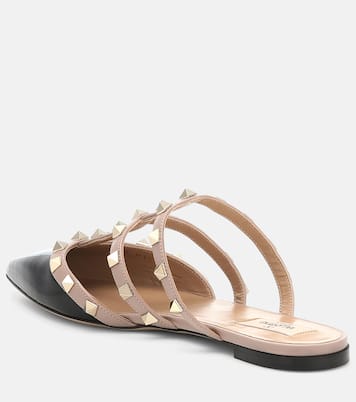 Valentino Garavani Rockstud patent leather slippers | Valentino Garavani