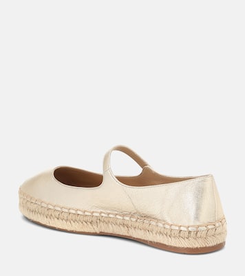 Espadrilles aus Metallic-Leder | Prada