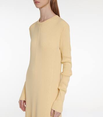 Robe longue en laine mélangée | Jil Sander