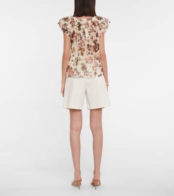Bedrucktes Top Kiki aus Organza | Ulla Johnson
