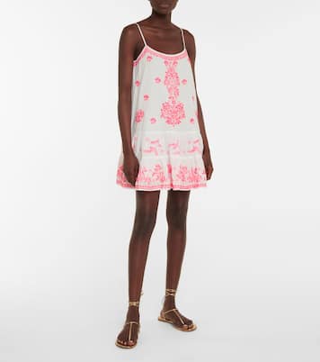 Vestido corto de algodón bordado | Juliet Dunn