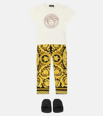 Barocco cotton-blend jeans | Versace Kids