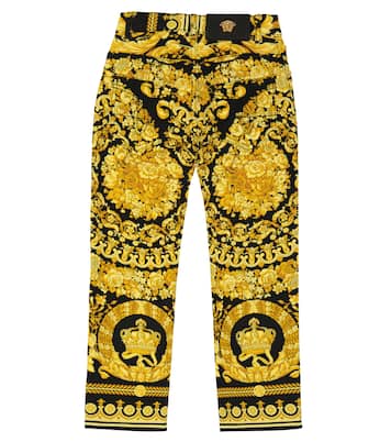 Barocco cotton-blend jeans | Versace Kids