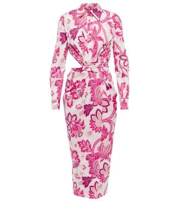 Floral cotton-blend midi dress | Etro
