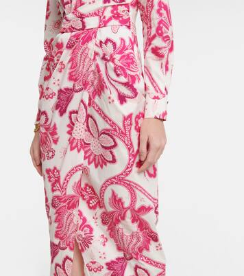 Floral cotton-blend midi dress | Etro